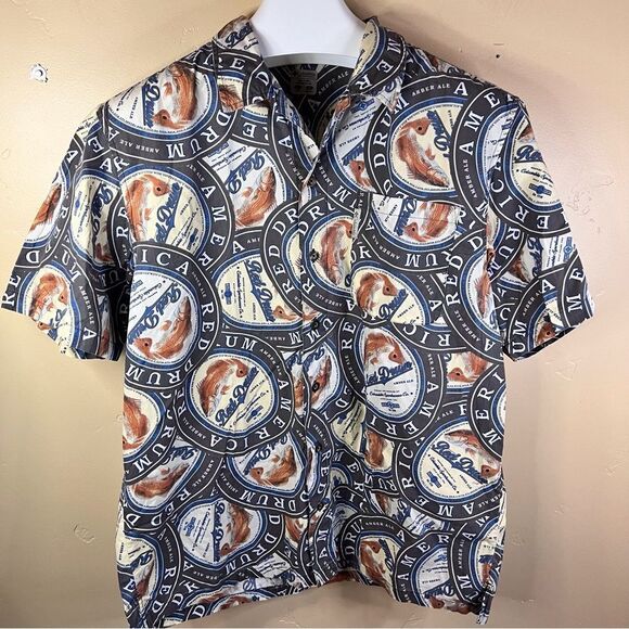 Vintage Columbia River Lodge Mens Short Sleeve Button Up Short Sleeve Size Large - Picture 1 of 6